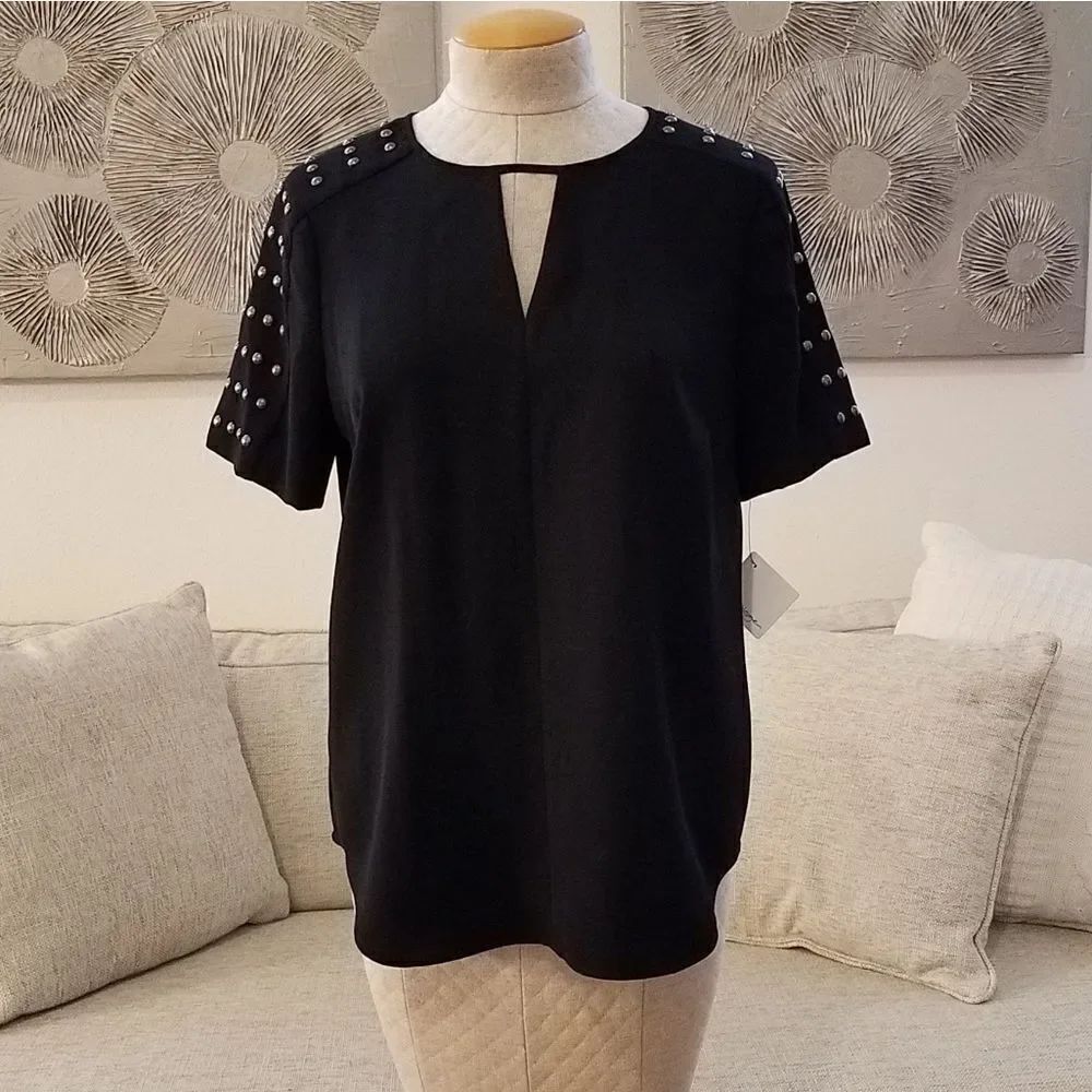 NEW - Halogen Stud Detail Blouse sz Medium